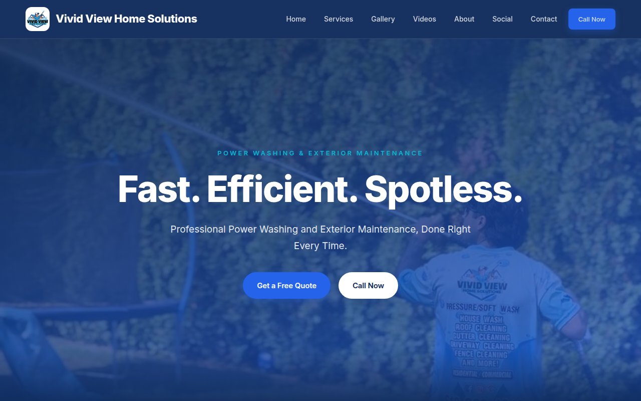 Vivid View Home Solutions website screenshot